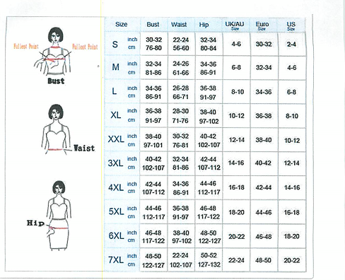 Yandy Size Chart